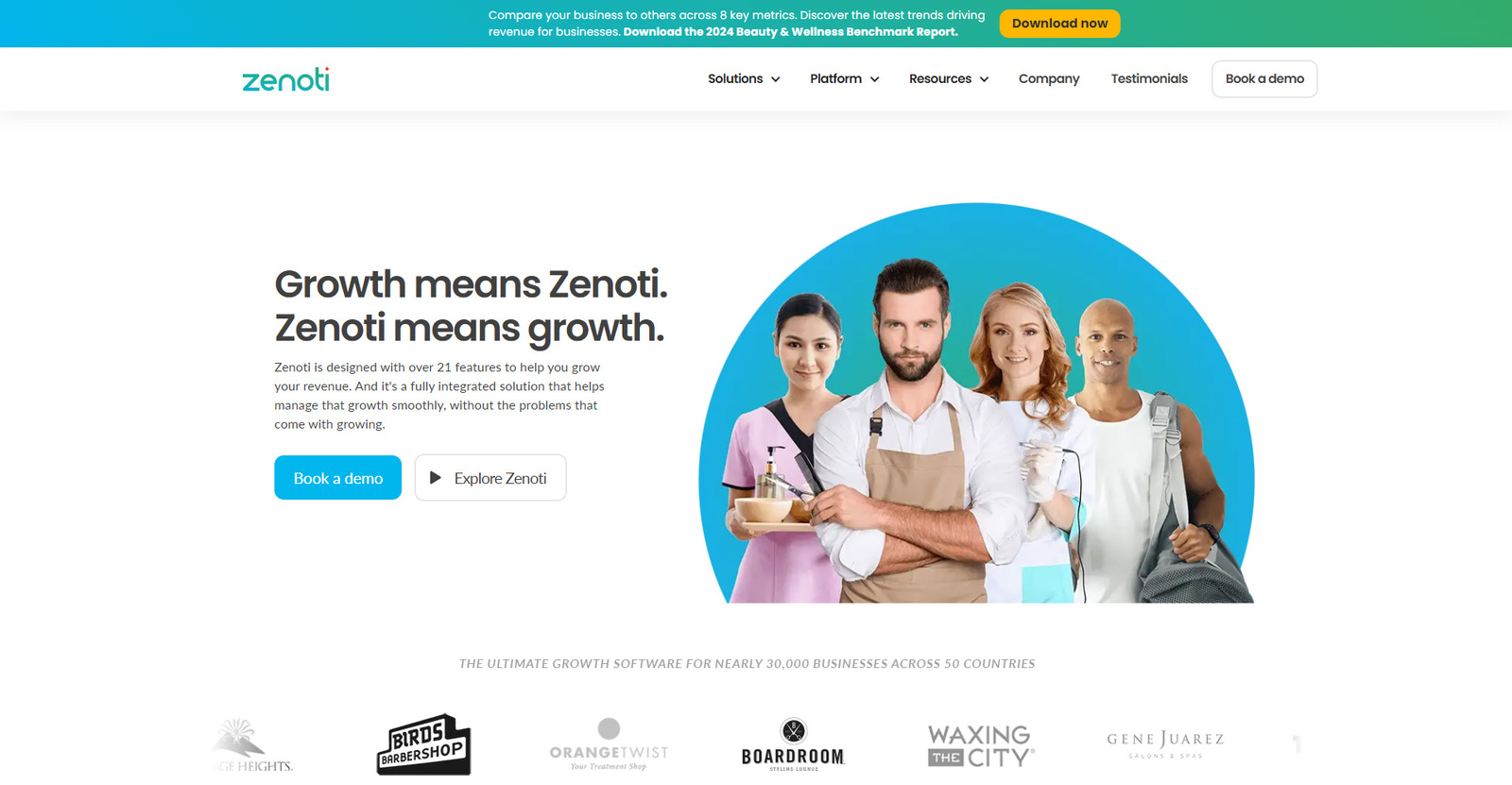 Image of Zenoti, a flexible solution for barbershop clients & employees.