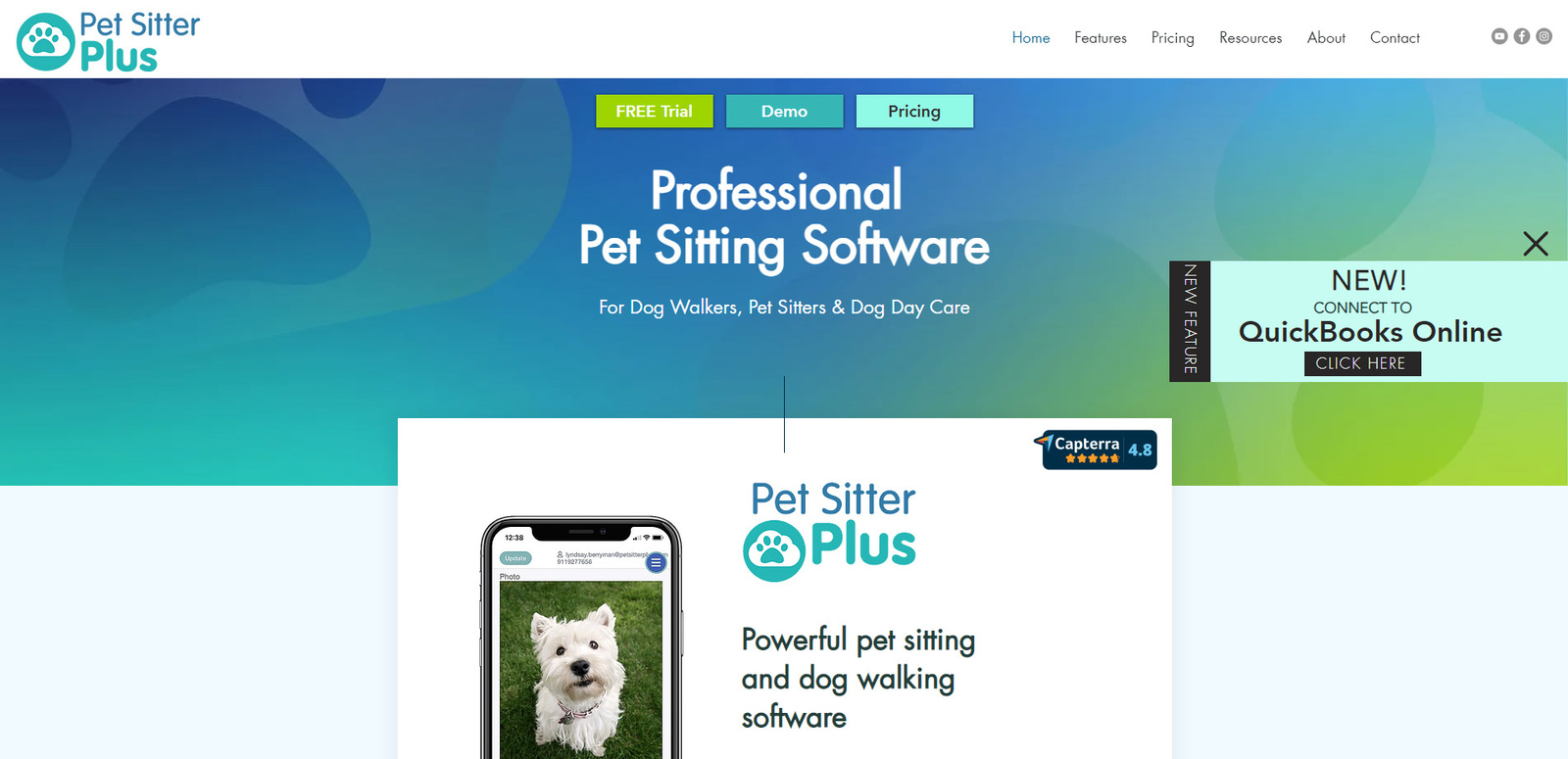 Figure of Pet Sitter Plus, a comprehensive pet-sitting solution.