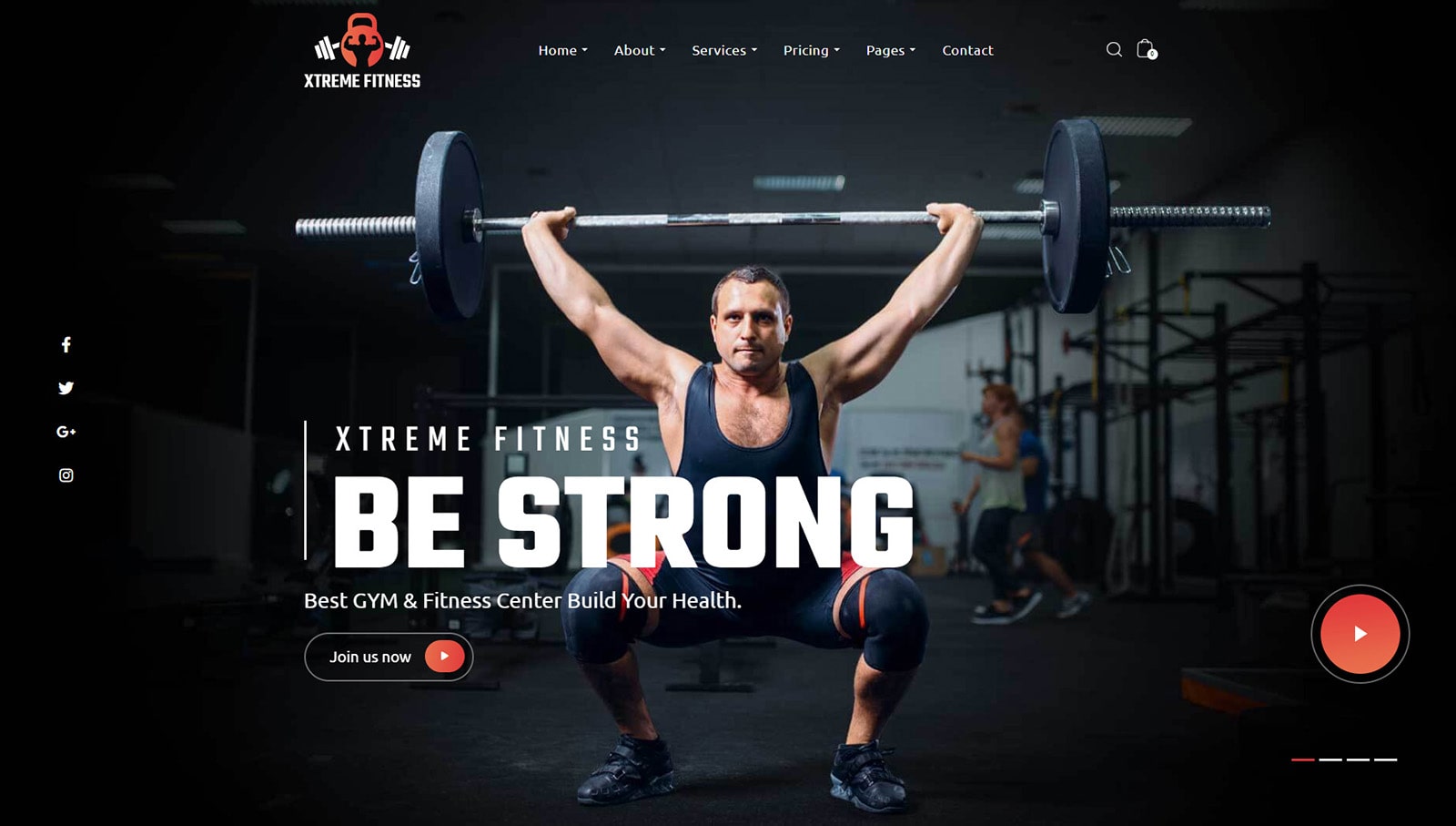 Figure of Xtreme Fitness, an engaging WordPress solution for gyms with multilingual support.