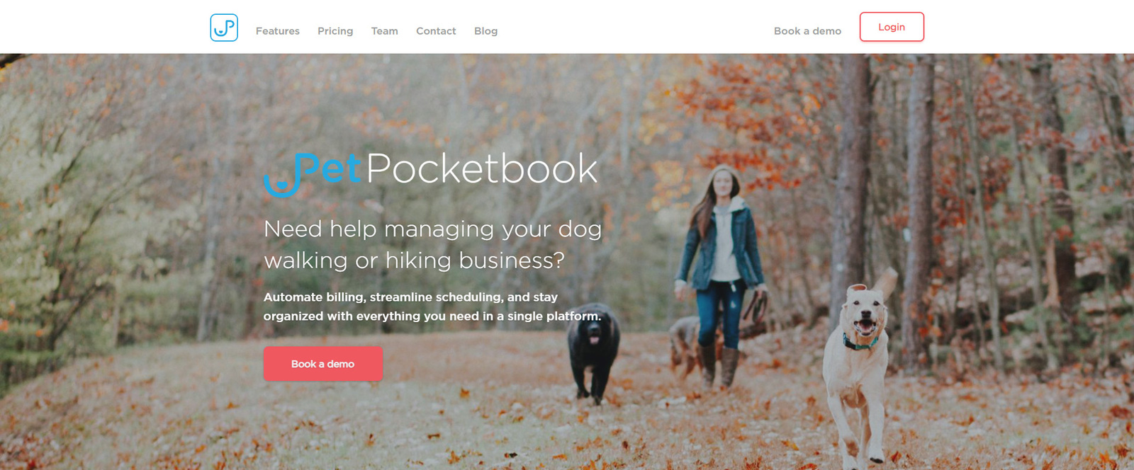 View of PetPocketbook, one of the best pet care software options for pet walkers.