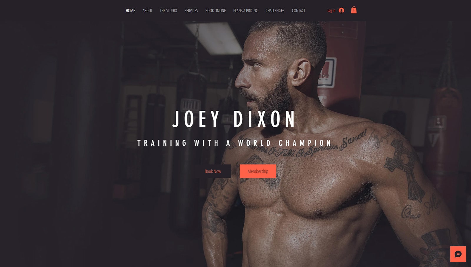 Visual of Joey Dixon, a Wix template offering a responsive gym website design.