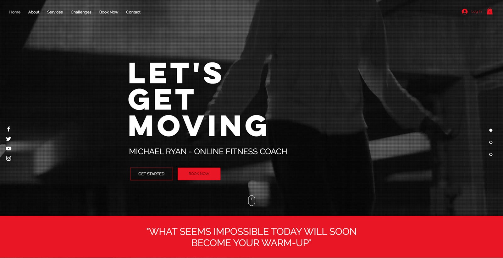 Illustration of Michael Ryan, a website design for gyms and fitness centers optimized for Wix.