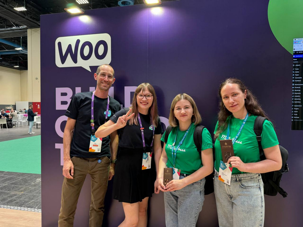 WooCommerce and MotoPress team at WordCamp 2024.