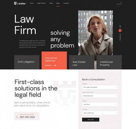 Leolex - Law Firm WordPress Theme