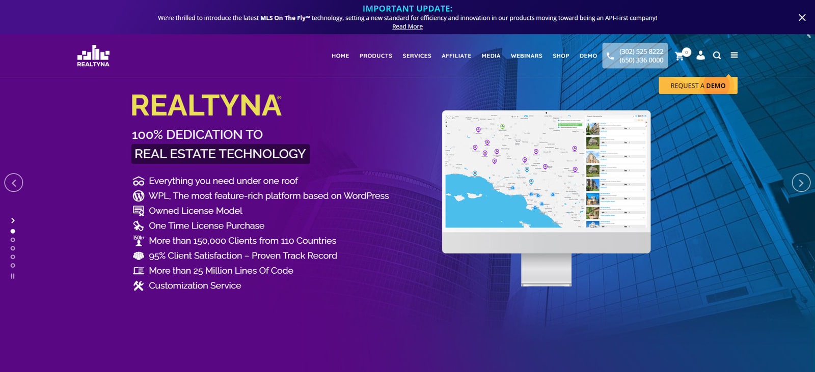 Representation of Realtyna WPL, a modern real estate plugin for WordPress with a 7-level dynamic location system.