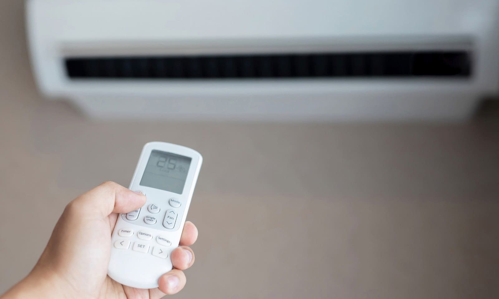 Representation of an air conditioner, one of the popular hotel room amenities.