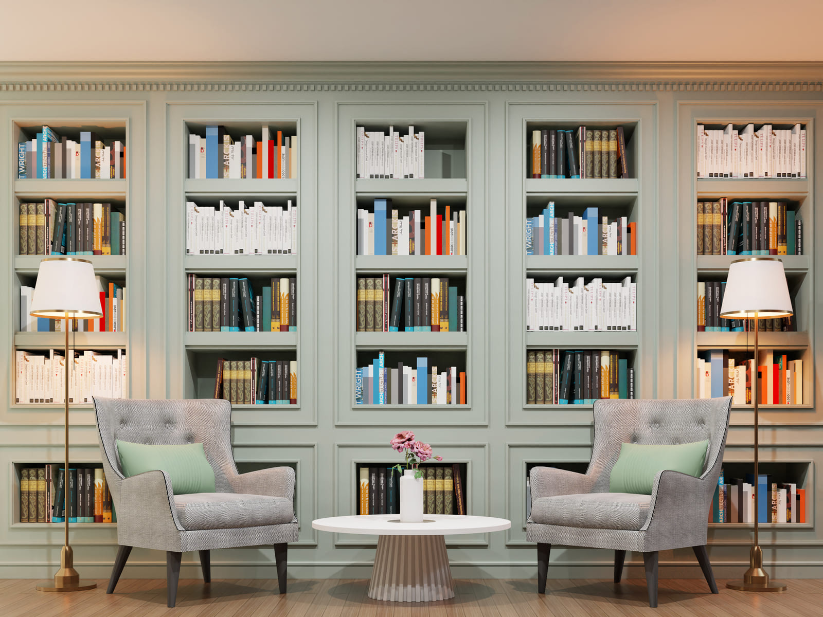 Picture of a room library, a boutique hotel amenity.