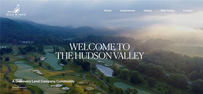 Screenshot of the Silo Ridge Field Club website home page.