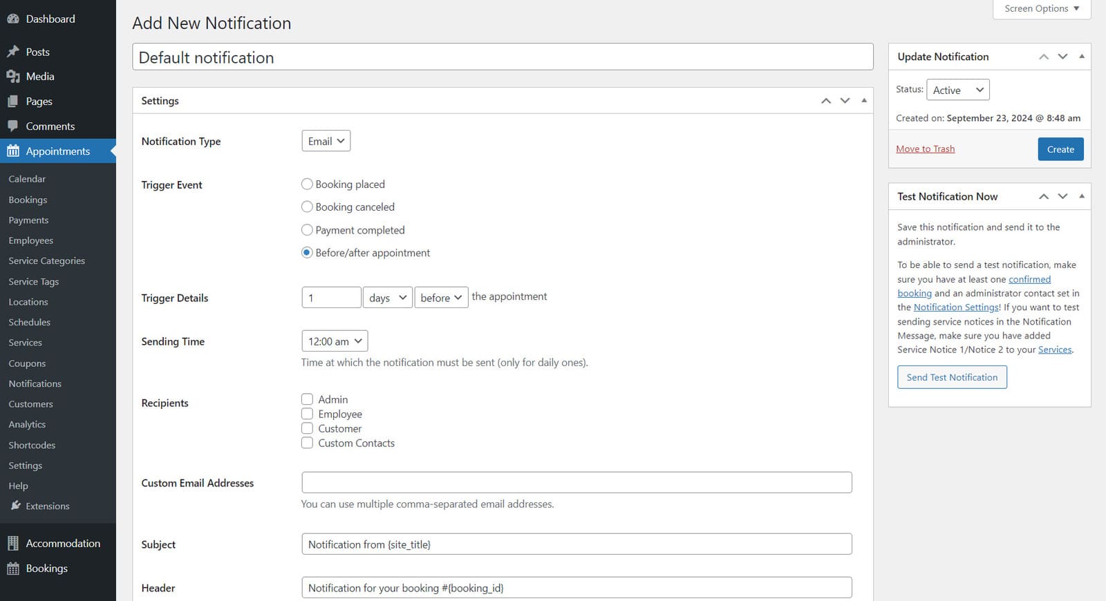 Illustration of automated email notification options used when you need to know how to rent out your boat.