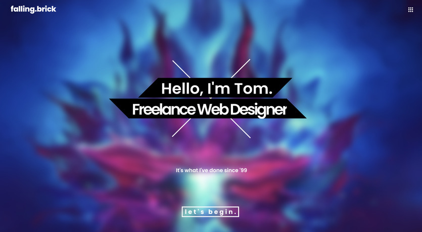 Screenshot of the FallingBrick website development company.