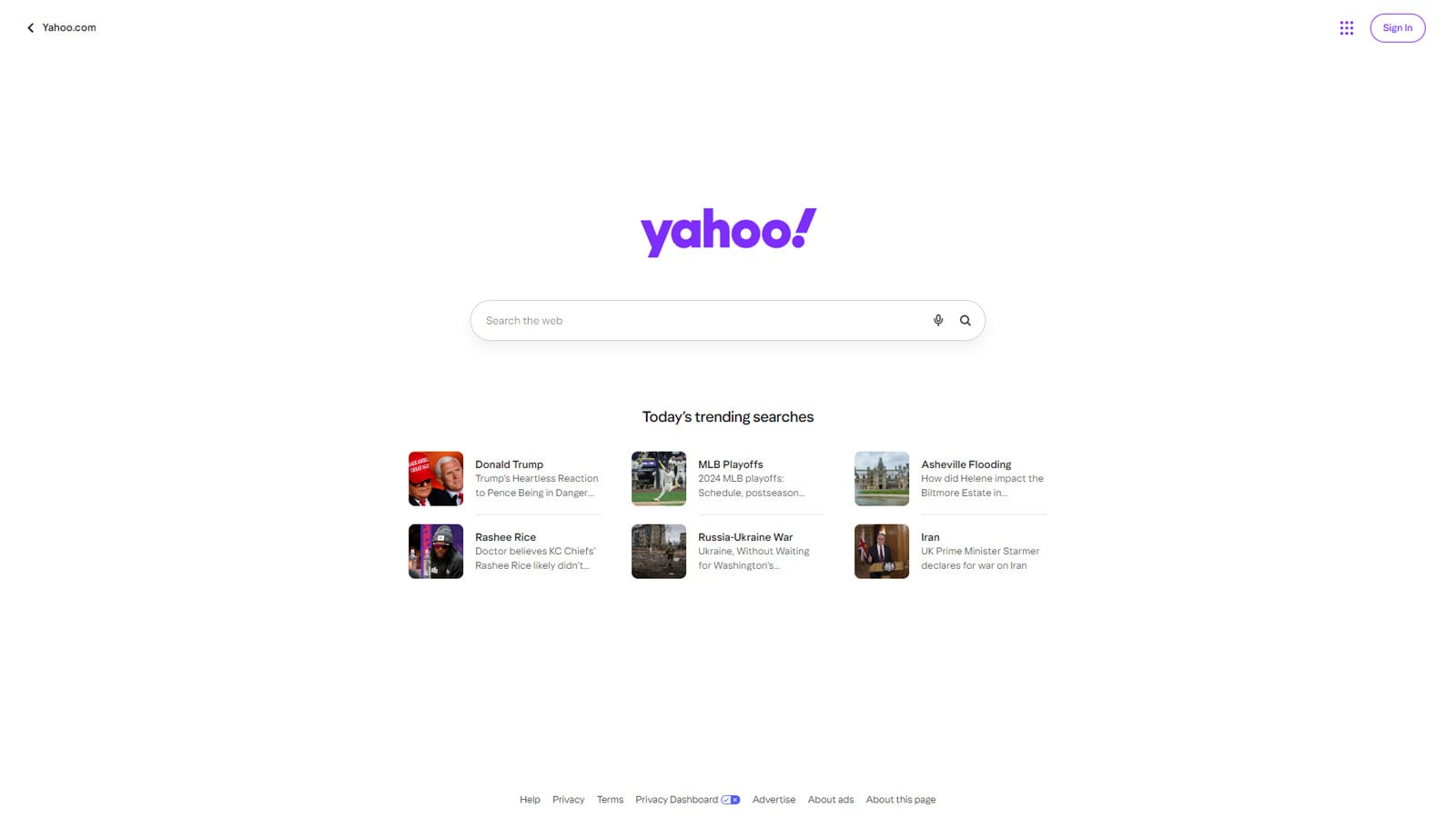 Photograph of Yahoo!, one of the top search engines with relevant search results priority.