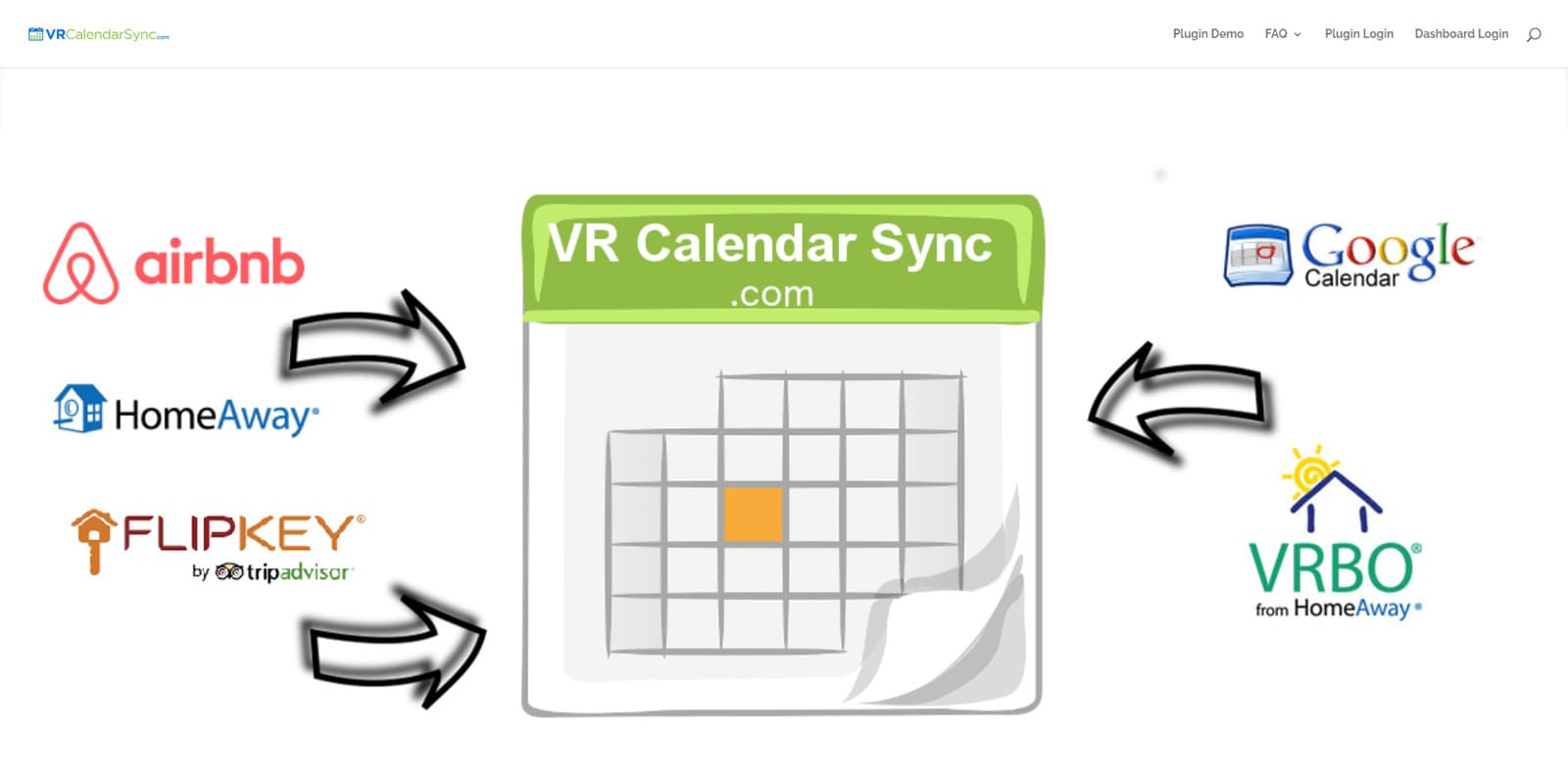 Visual of VR Calendar Sync Pro, a Booking.com WordPress plugin for calendar synchronization.