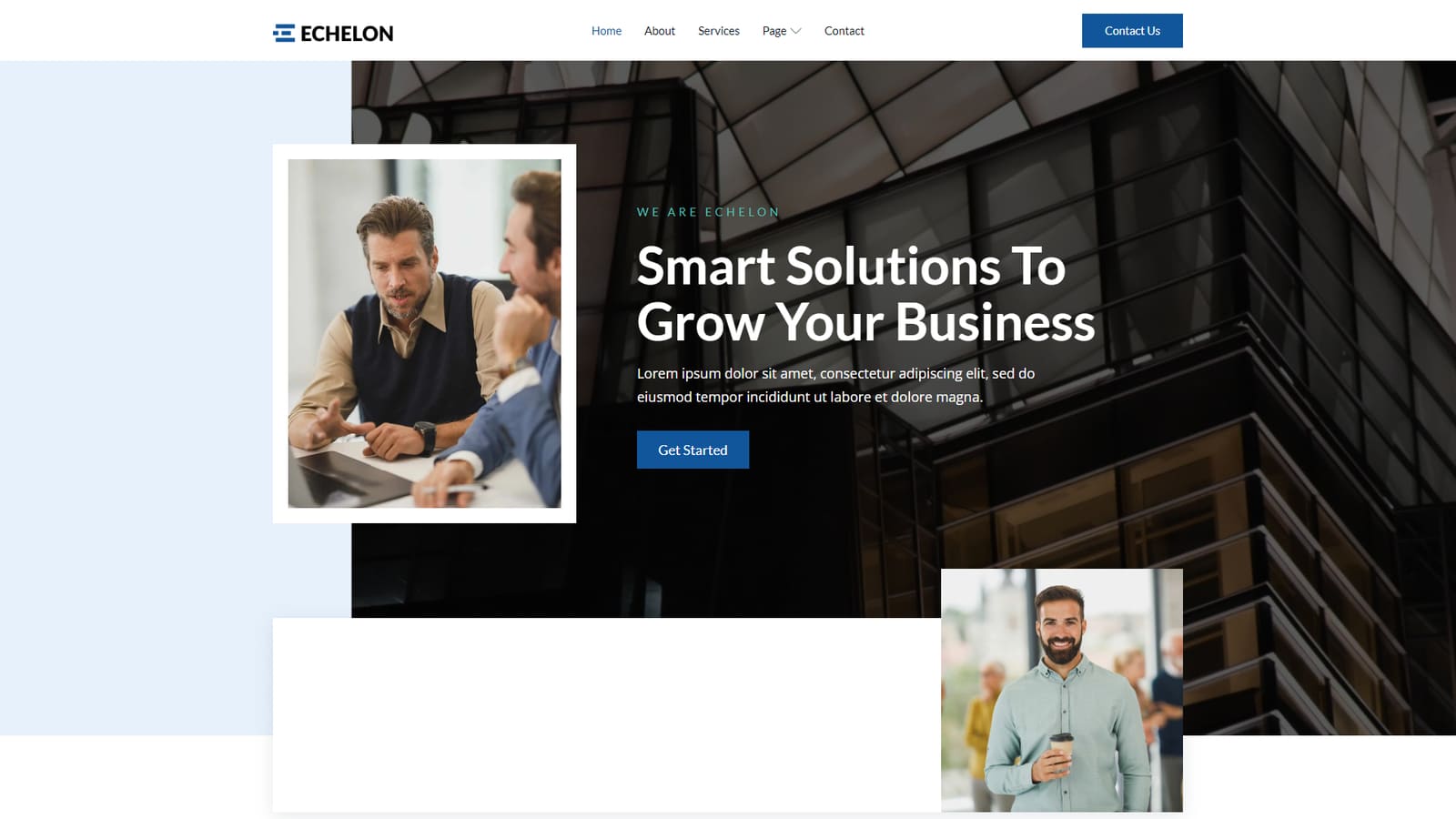 Image of Echelon FSE, one of the best FSE themes for business with 7 ready-made webpages.