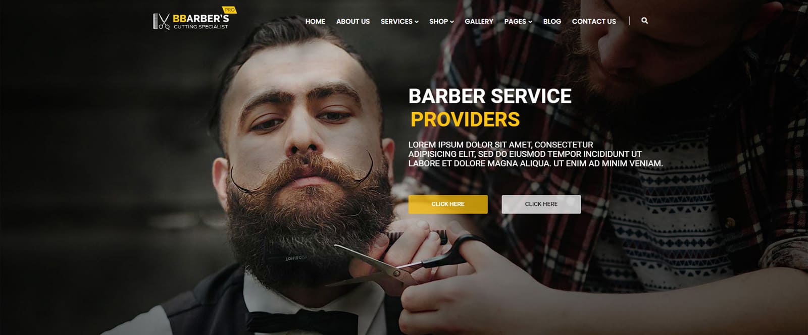 Image of Handyman, one of the barber website template designs with configurable contact forms.