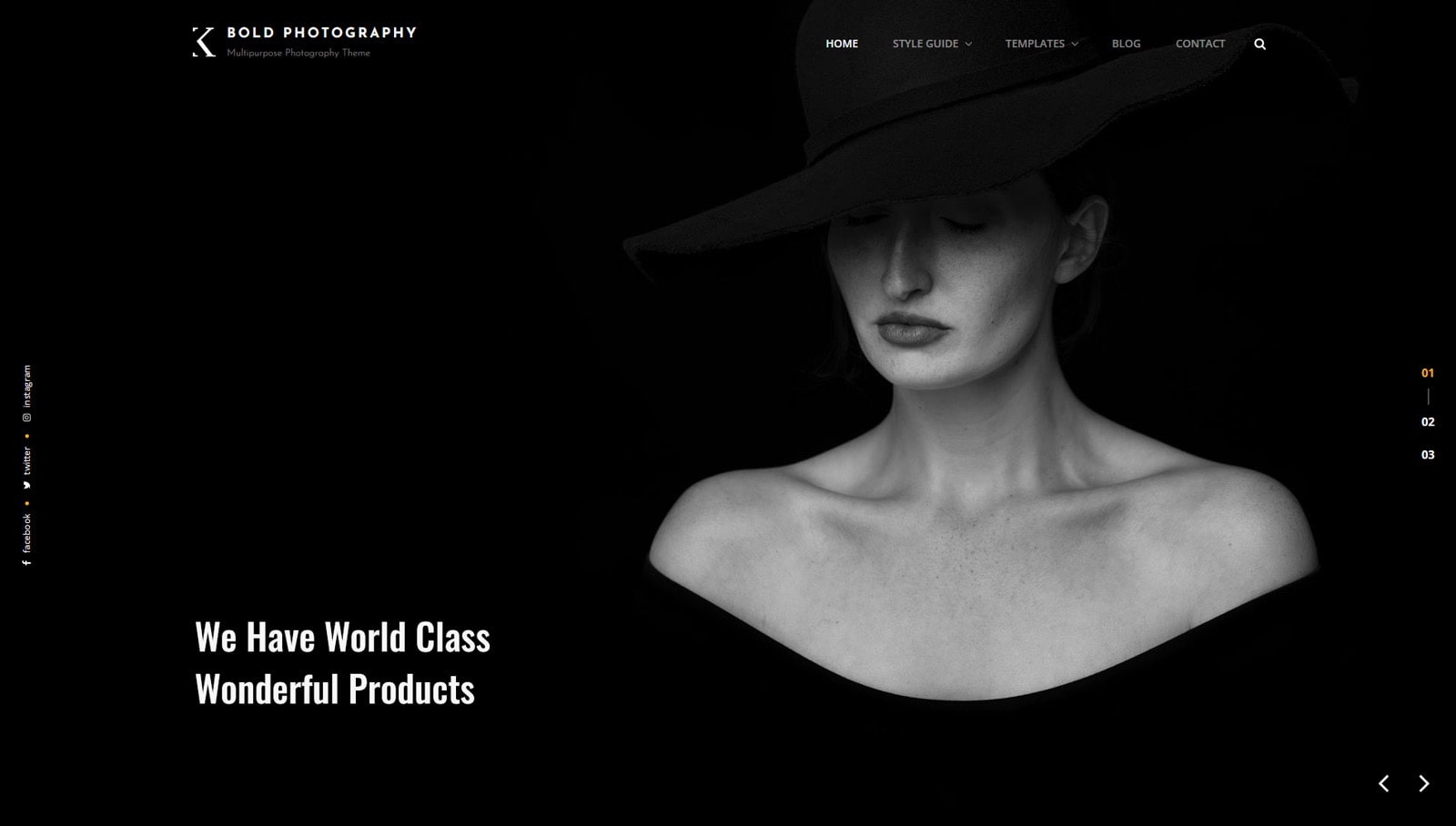 Photograph of Bold Photography, one of free portfolio website templates with a responsive & dark-styled design.