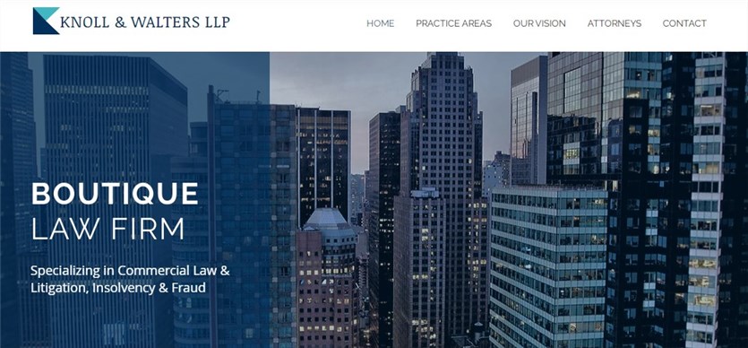 Screenshot of the Law Firm Wix template to start a notary business website.