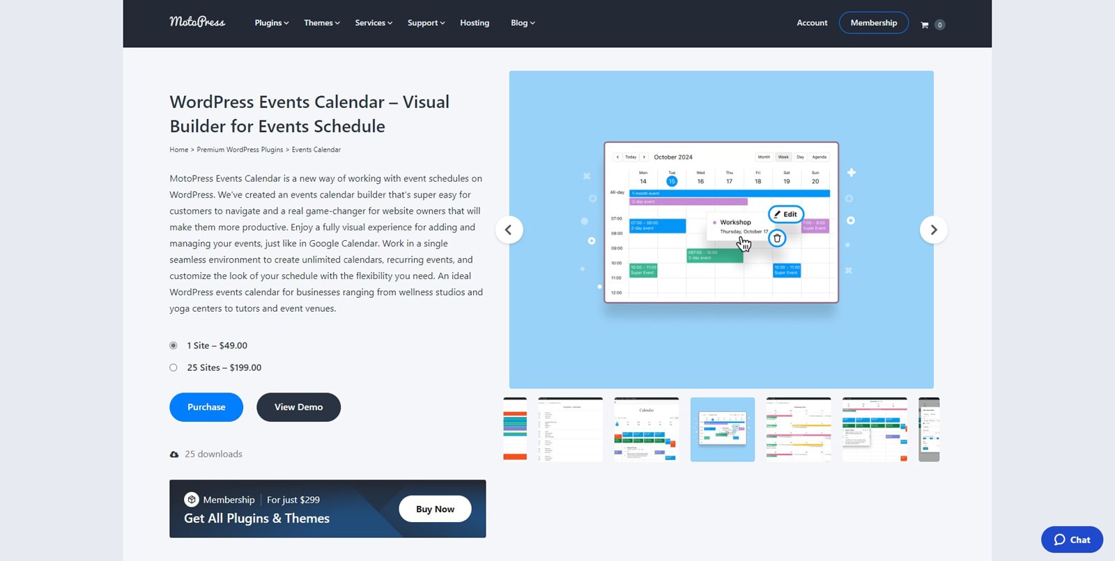 Picture of MotoPress Events Calendar, one of modern calendar plugins for WordPress with unlimited event calendars.