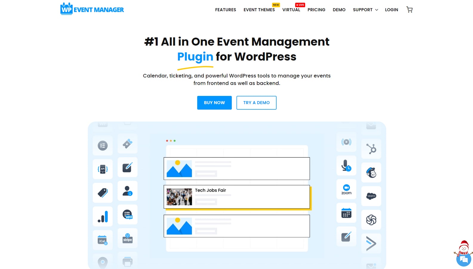 Photograph of WP Event Manager, one of the best WordPress events calendar plugins with a detailed event dashboard.