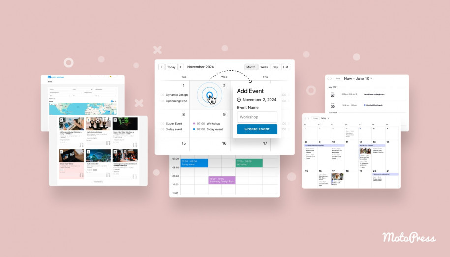 The featured image of the best WordPress events calendar plugins