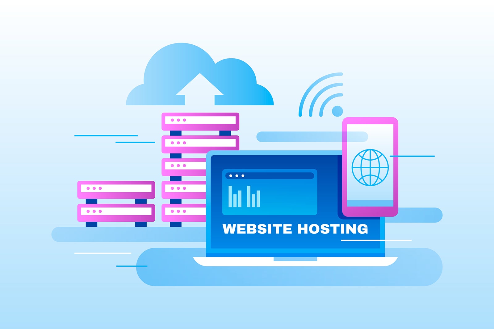 Representation of hosting services for WordPress websites.