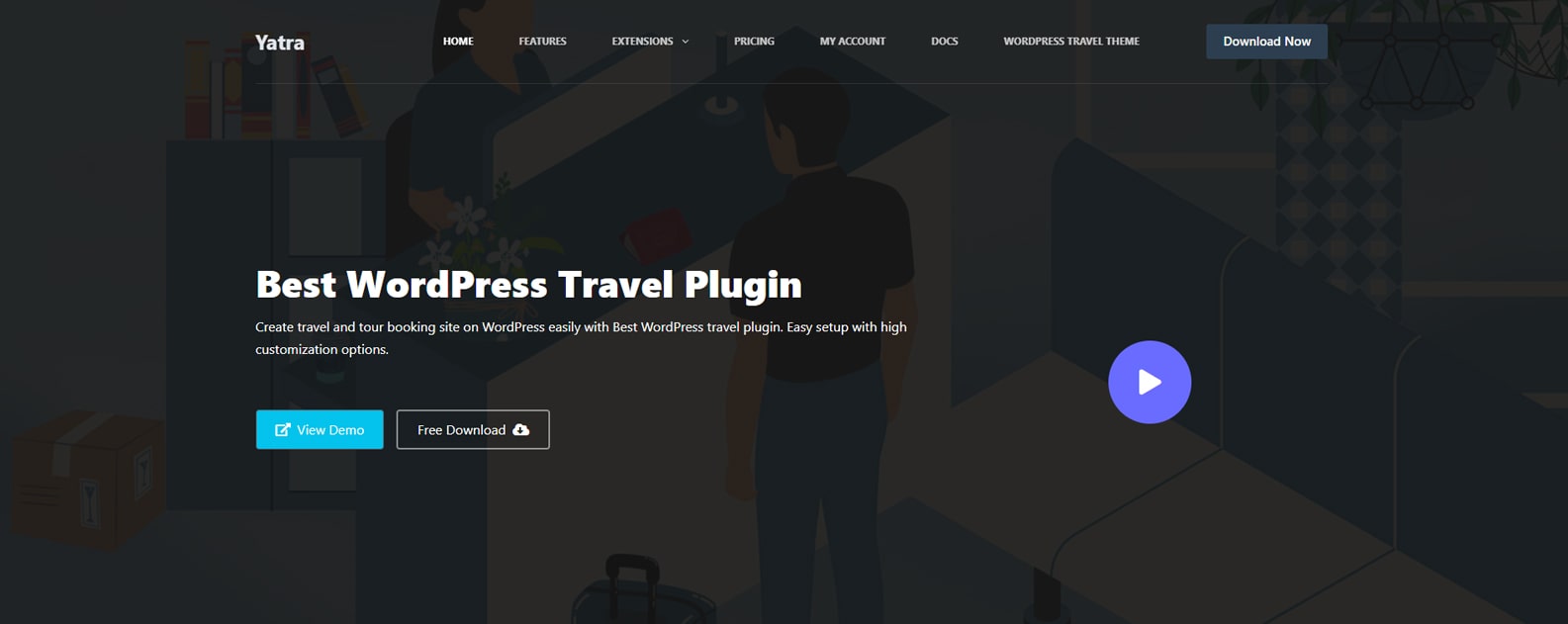 Visual of Yatra, the best WordPress travel plugin with Multiple tours and itineraries.