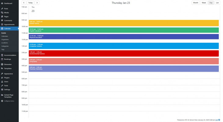 Creating Timetable with WordPress Weekly Schedule Plugin - MotoPress