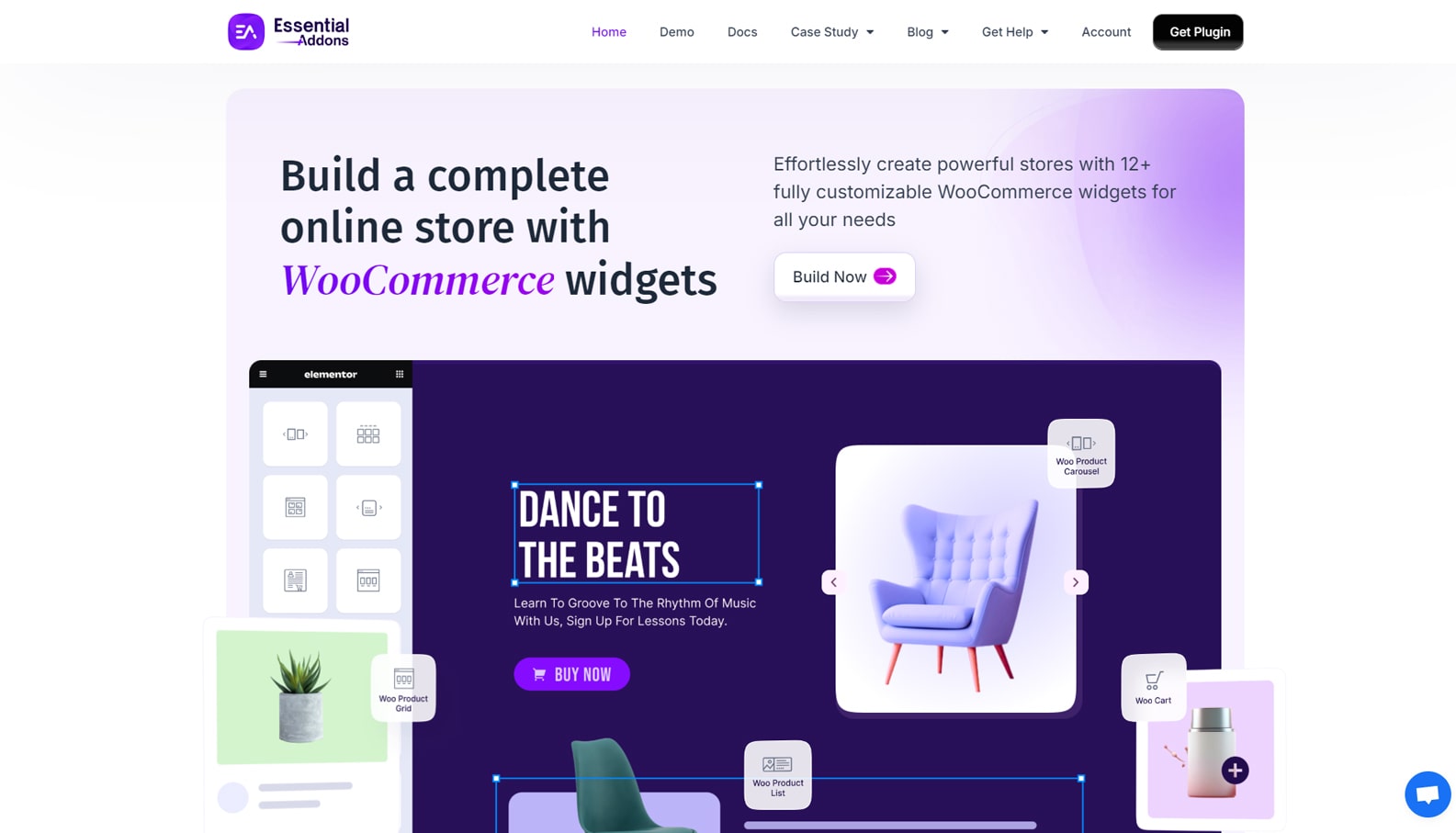 Portrait of WooCommerce widgets provided as a part of Essential Addons.