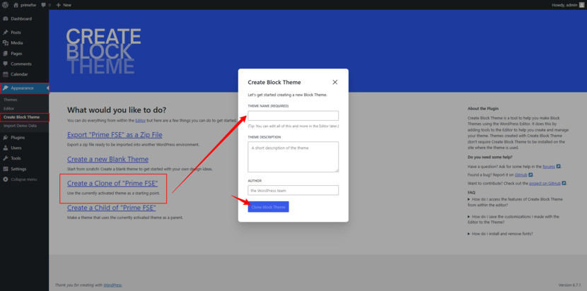 Cloning the WordPress block theme