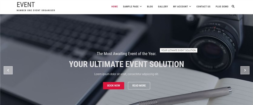 Screenshot of the free Event theme for WordPress.