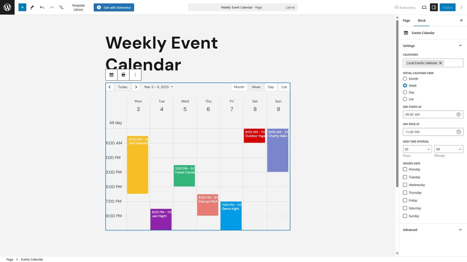 Portrait of displaying events on your WordPress event website using the calendar plugin by MotoPress.