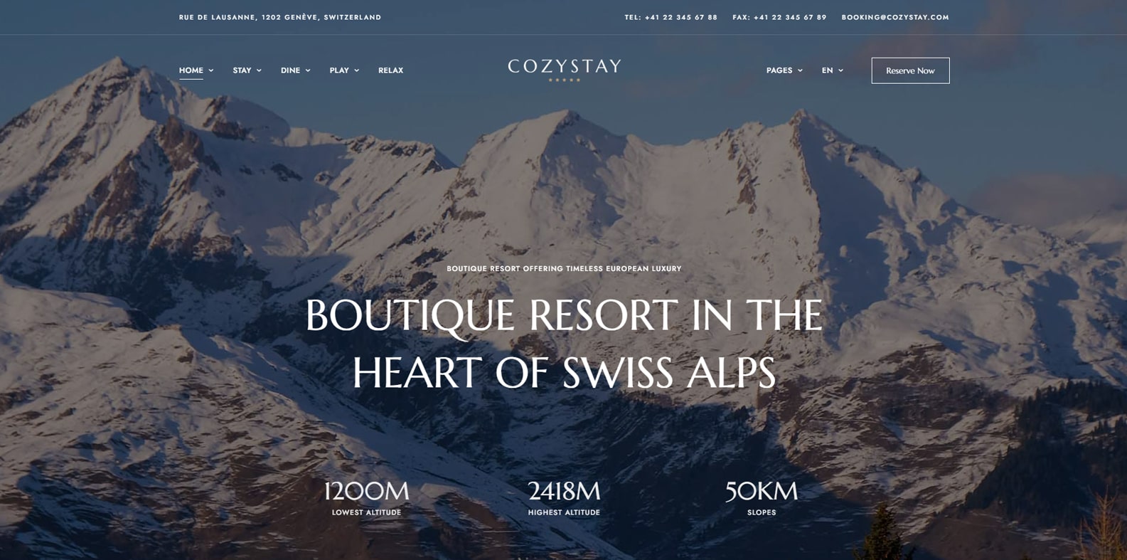 Figure of CozyStay, a diverse and well-designed theme for hotels with fast and configurable room search.