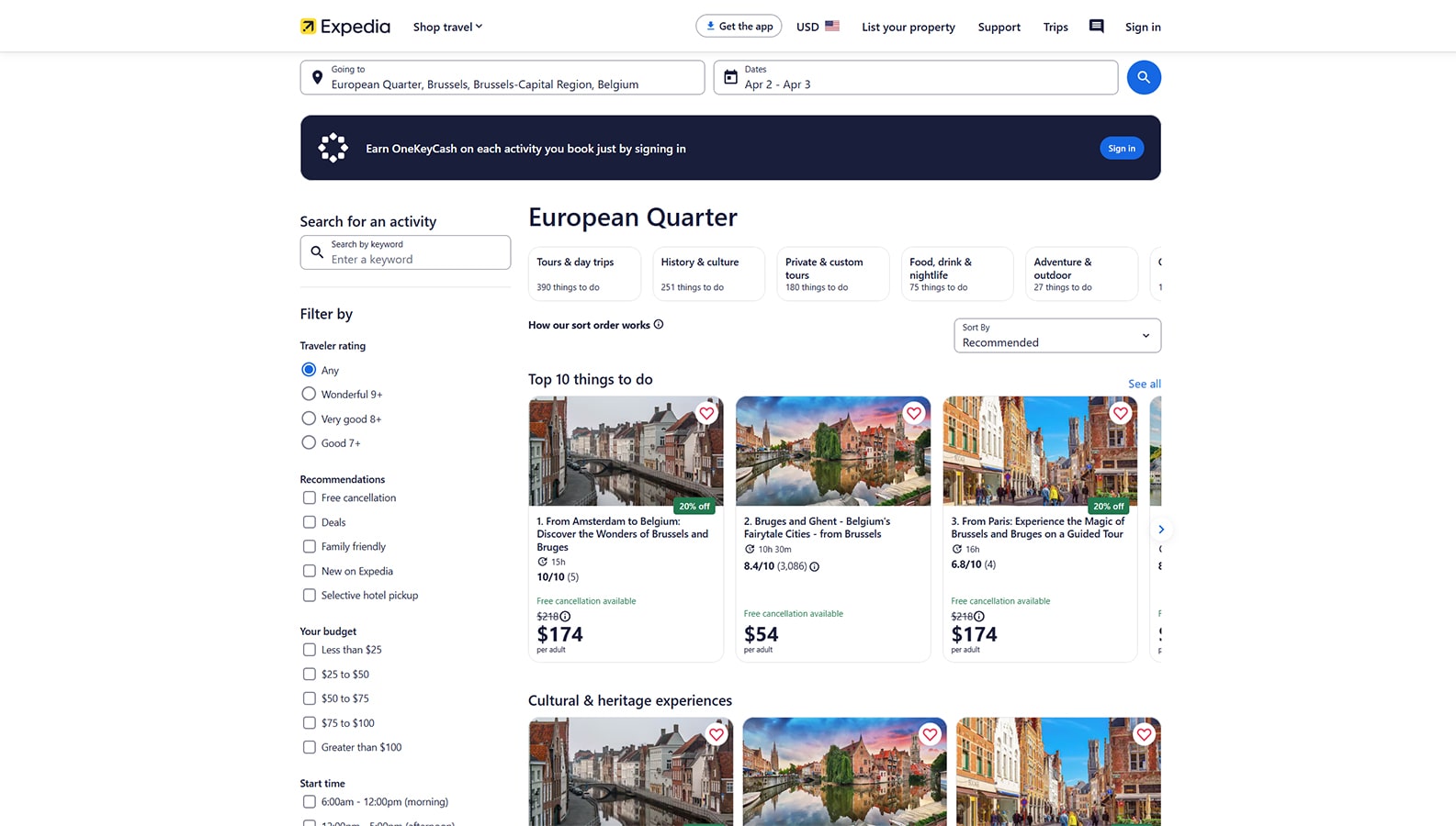 Figure of Expedia, one of popular platforms for those looking how to sell tours online.