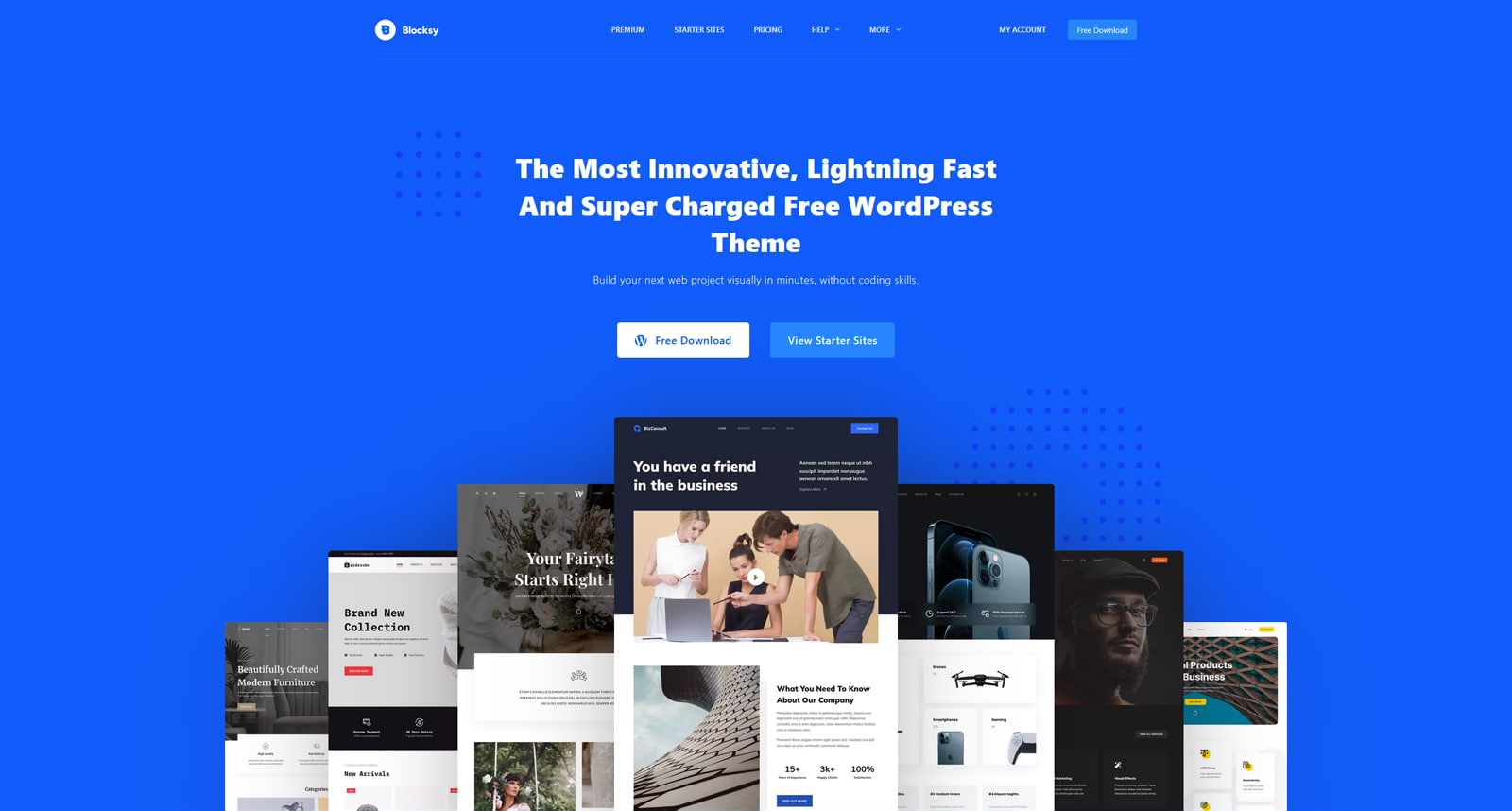 Picture of Blocksy, one of the flexible and multipurpose WordPress themes.