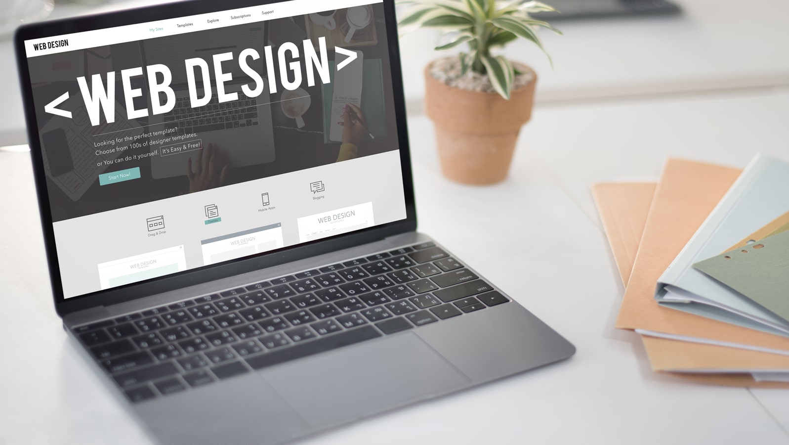 Illustration of a responsive website layout that can be used for establishing a reliable online presence.