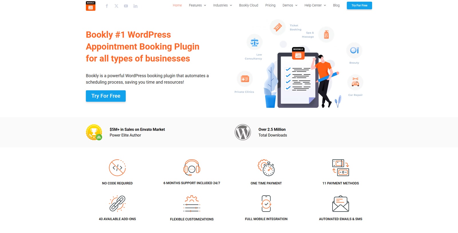 Portrait of Bookly, one of Calendly alternatives with easy & quick appointment scheduling.