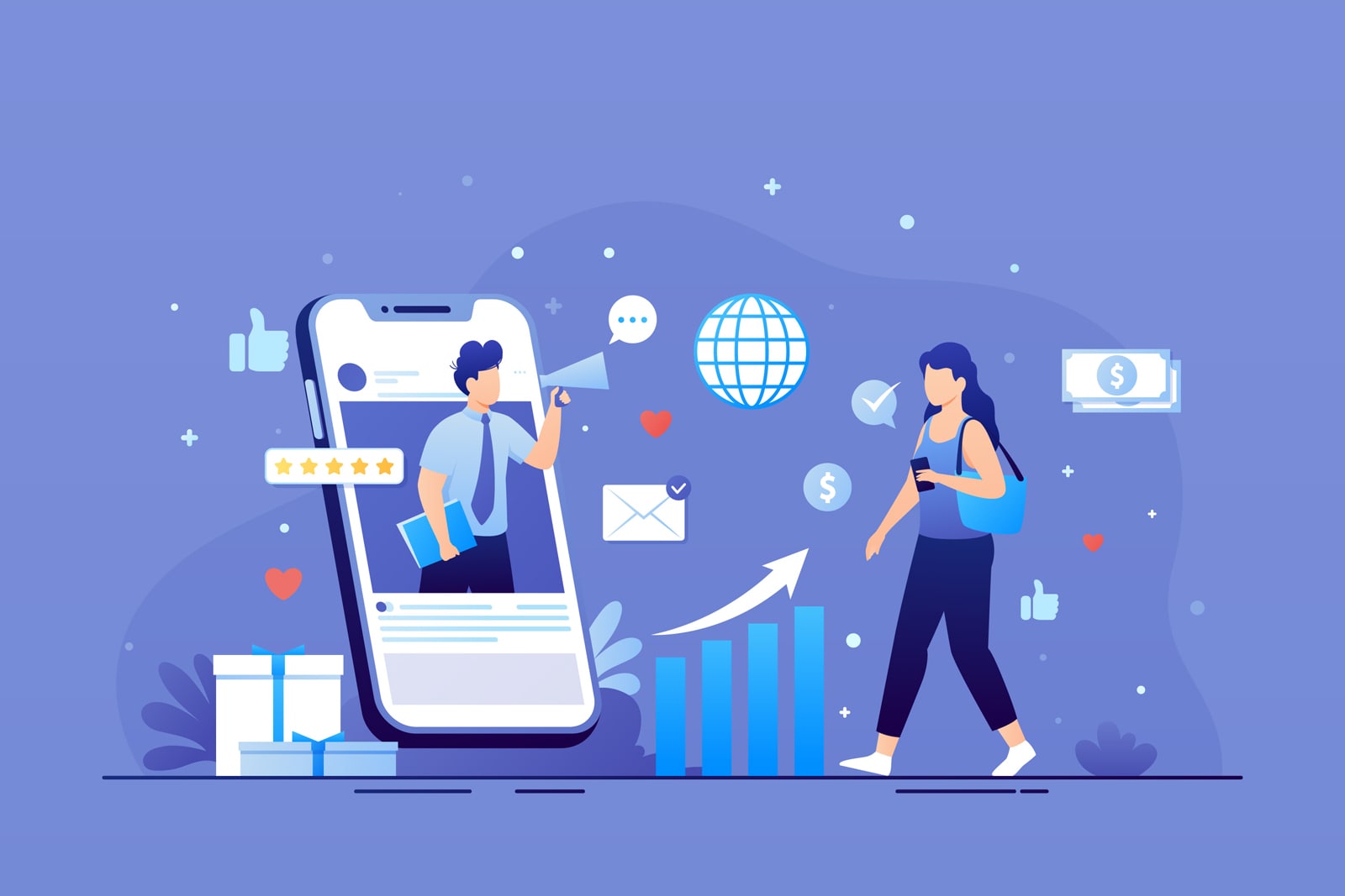 Portrait of a concept of referral programs used for campground marketing.
