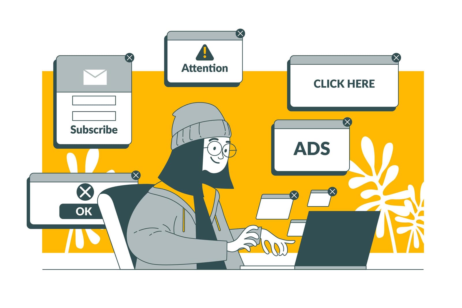 Picture of online ads used for campground marketing.