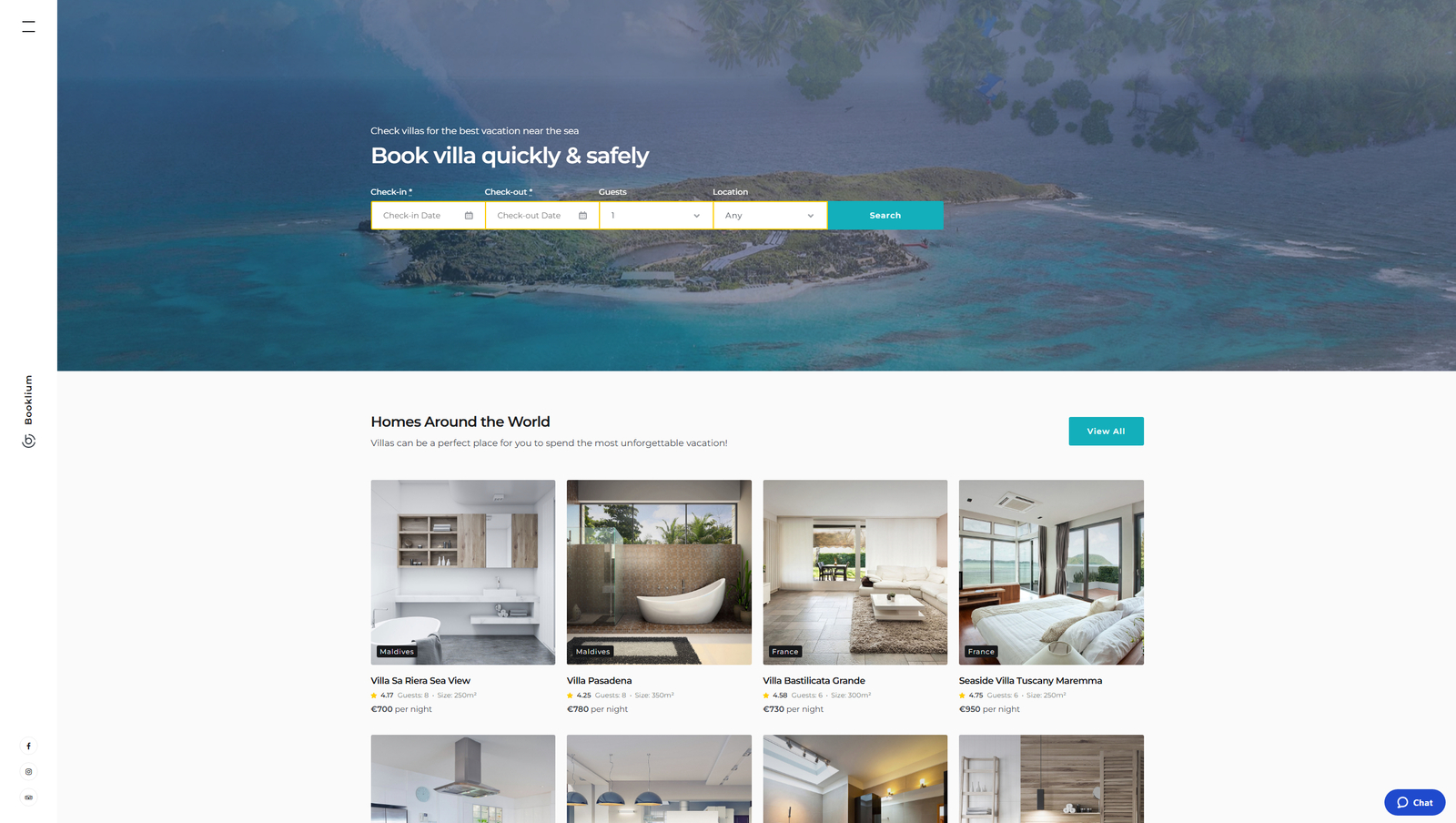 Graphic of the Booklium WordPress theme used for hotel direct bookings.