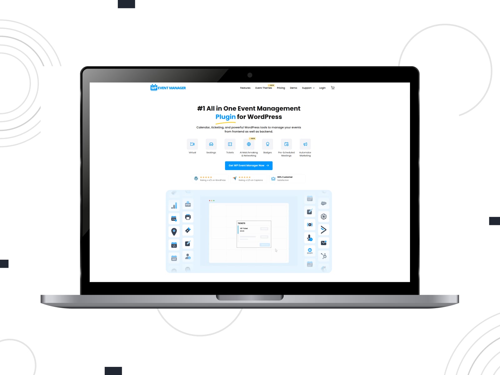 Photograph of WP Event Manager with Zoom Add-on, a Zoom WordPress plugin with join links support.