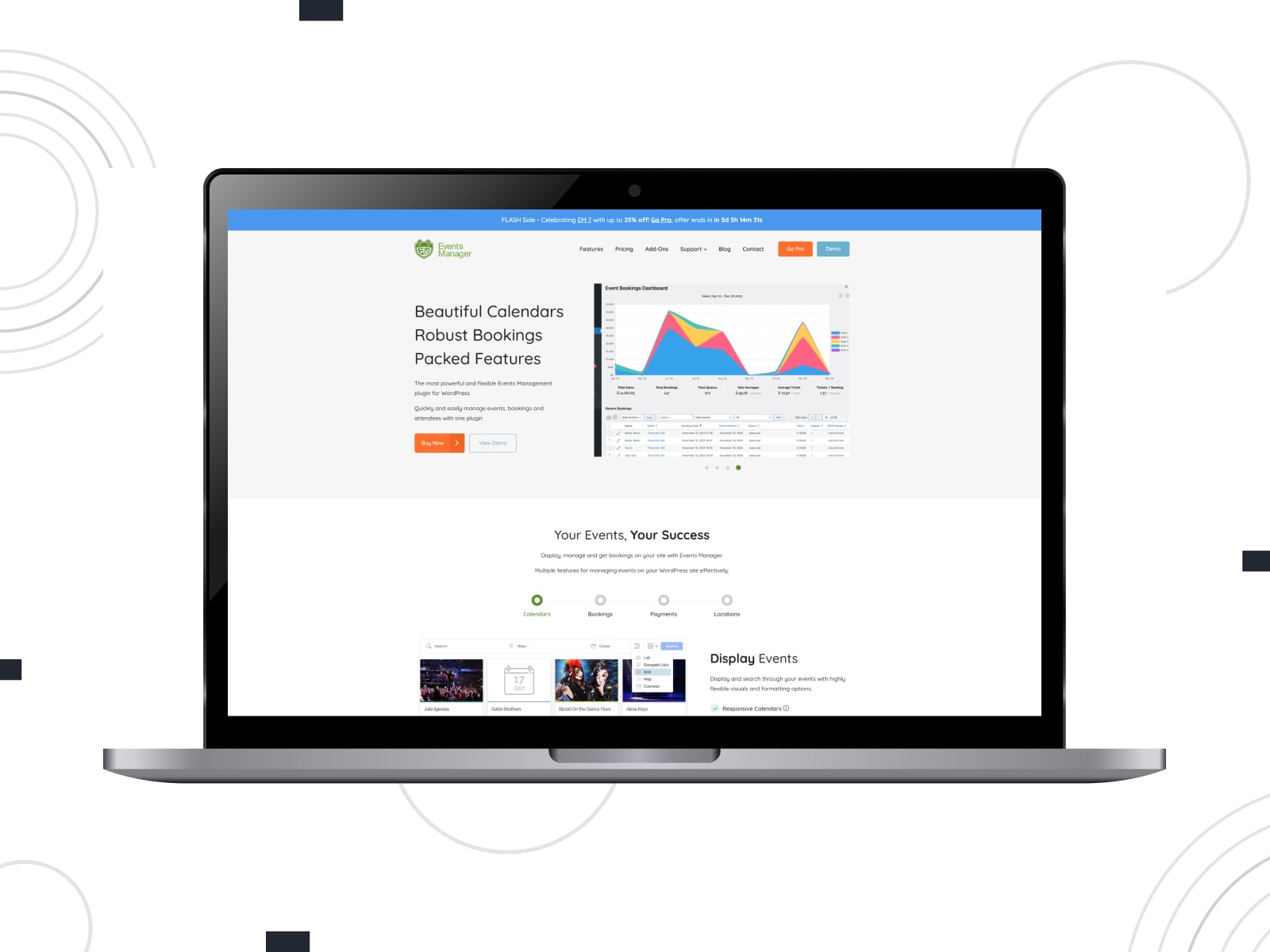 Illustration of Events Manager - Zoom Integration, a Zoom WordPress plugin with unique meeting URLs.