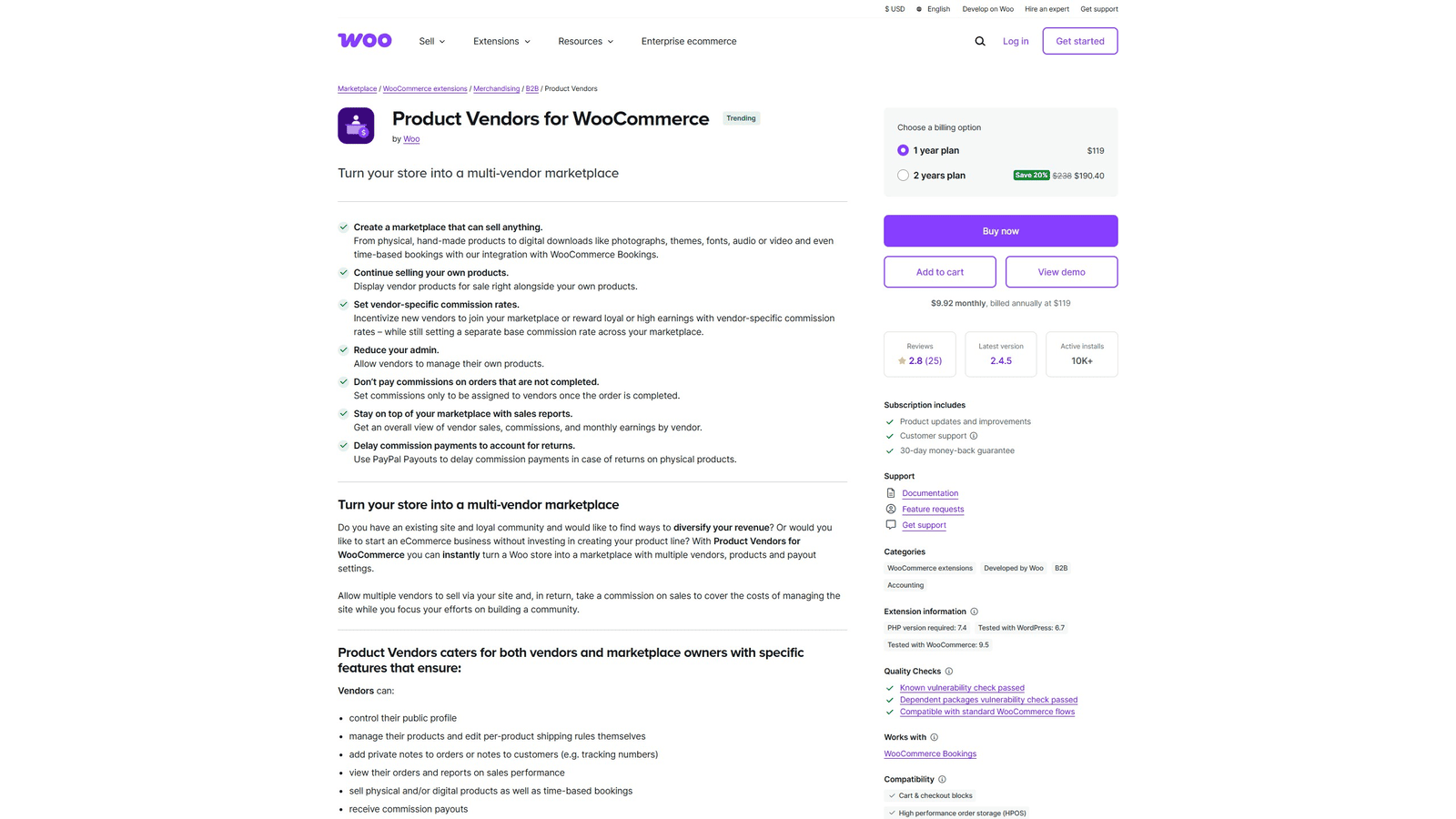 Picture of WooCommerce Product Vendors, one of the best multi-vendor WordPress plugins with easy product management for vendors.