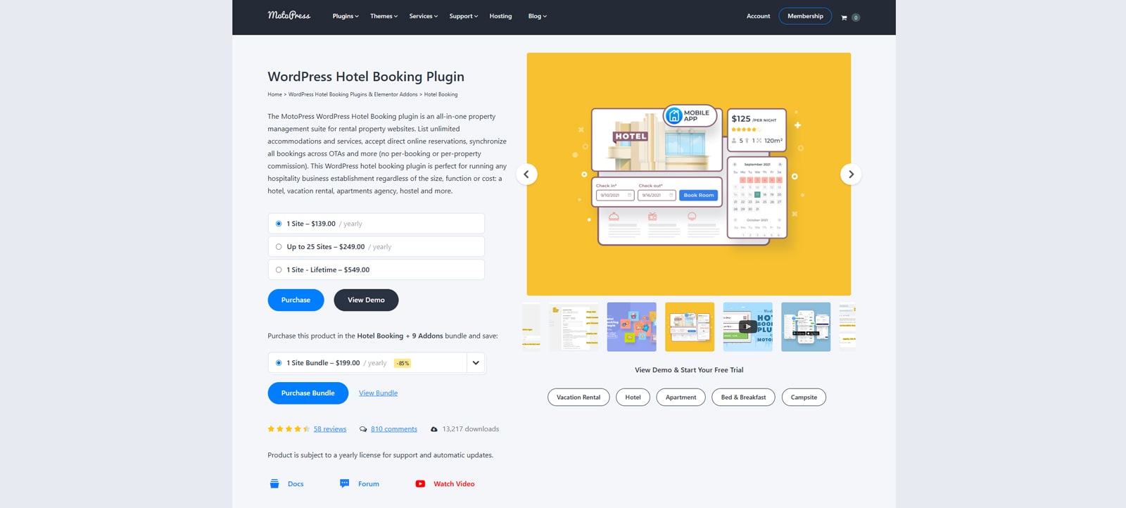 Image of Hotel Booking, a modern WordPress plugin for the hospitality industry with a built-in channel manager.