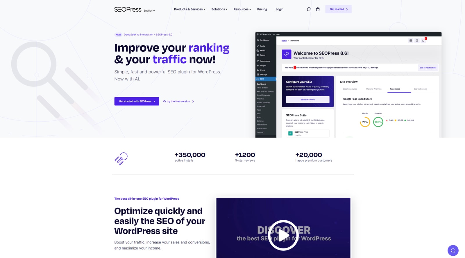 Illustration of SEOPress, one of the popular WordPress AI plugin options with content analysis.