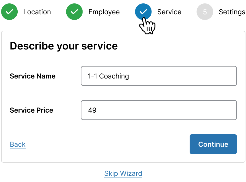 Appointment Booking Setup Wizard