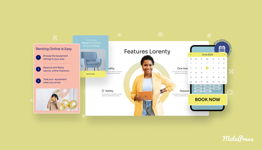 Featured image of the best event rental plugin WordPress options.