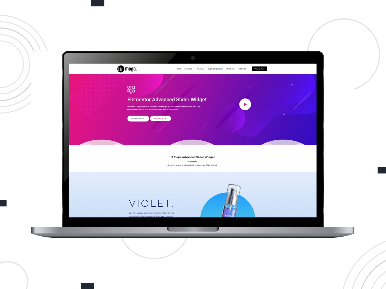 Photograph of HT Mega, one of the best Elementor posts slider addons, with the ability to change colors, fonts, and positioning.