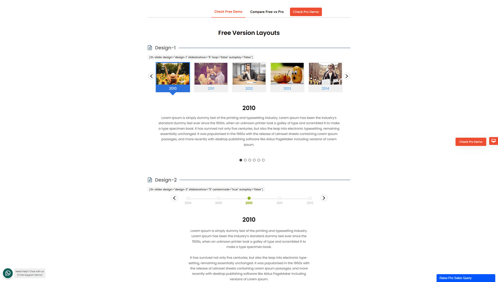 Illustration of Timeline and History Slider, one of free WordPress timeline plugins with configurable shortcodes.