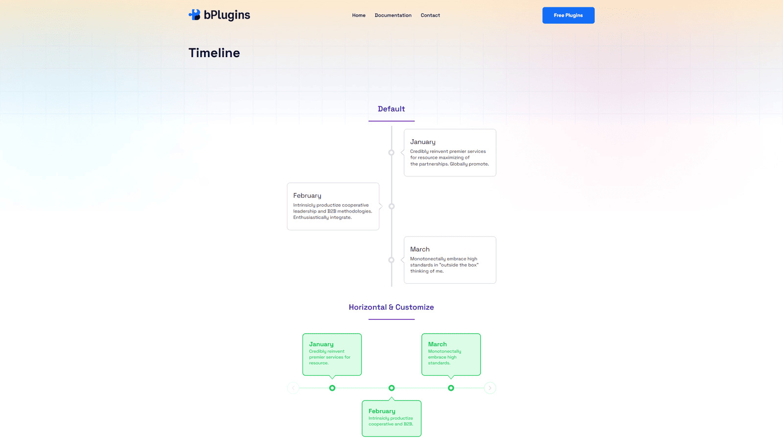 Figure of B Timeline, a widget for displaying your posts and achievements with 6 extra themes.