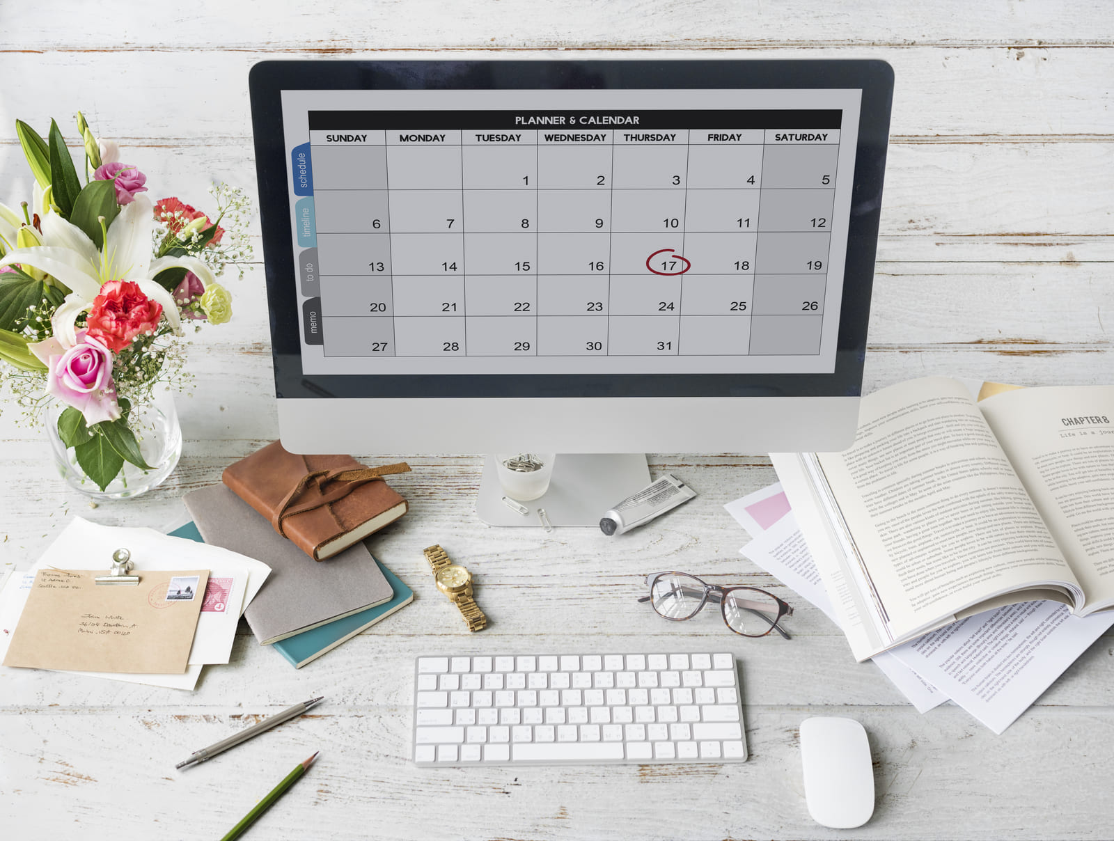 Figure of an online calendar that a person may use for booking.