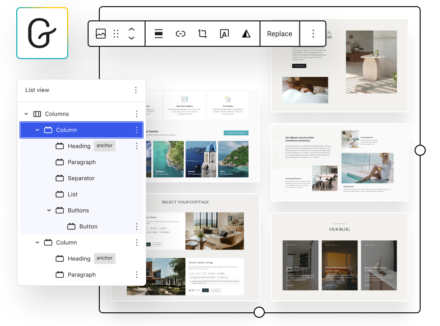 Authentic Gutenberg WordPress Theme